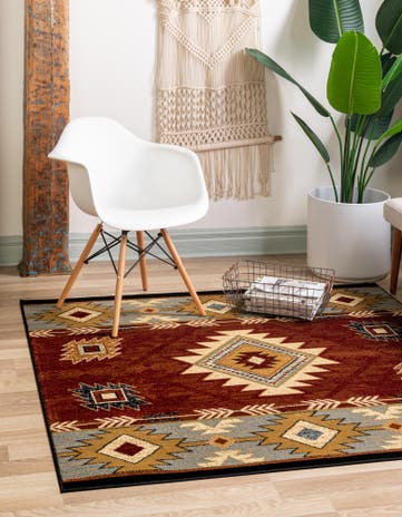 5' 3 x 5' 3 Pioneer Square Rug
