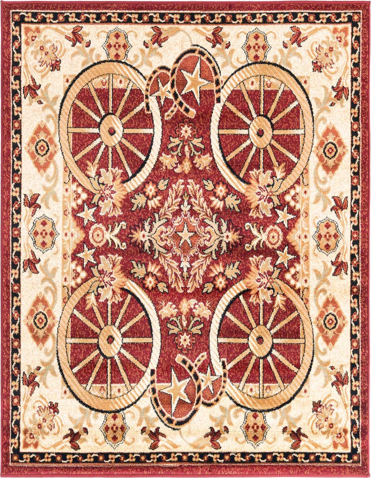 Detail image of 5' 3 x 5' 3 Pioneer Square Rug
