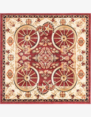 5' 3 x 5' 3 Pioneer Square Rug