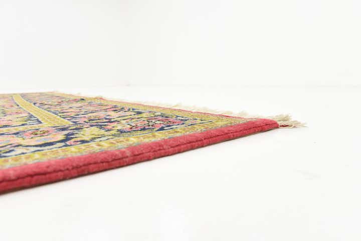 6' 5 x 7' Hand Knotted Qom Persian Square Rug