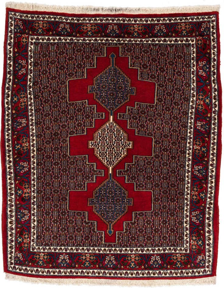 Detail image of 3' 11 x 4' 11 Senneh Square Rug