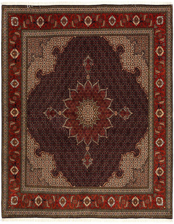 Detail image of 6' 8 x 6' 9 Tabriz Mahi Square Rug
