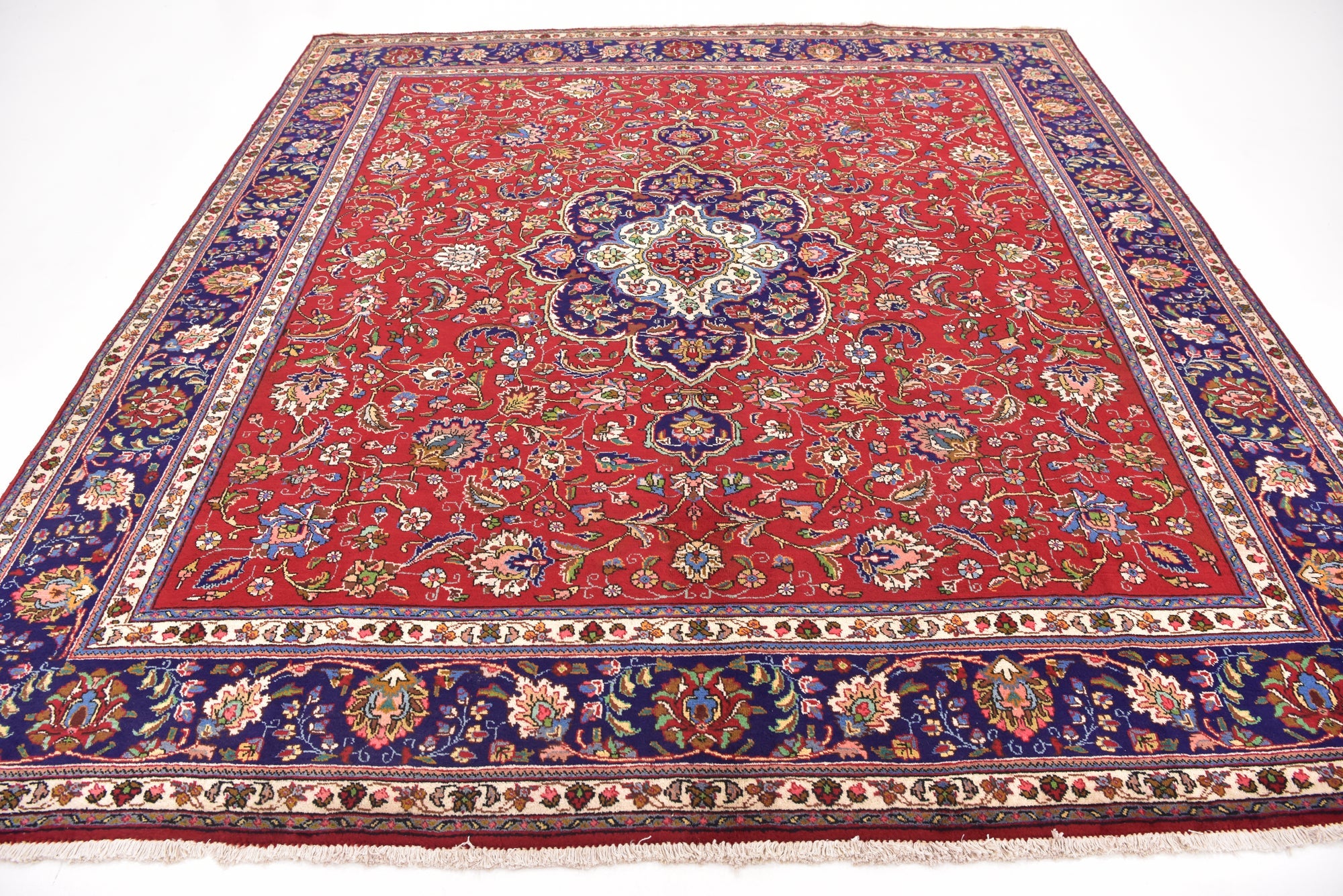 Detail image 2 of 12: 10' x 11' Hand Knotted Tabriz Persian Wool Square Rug