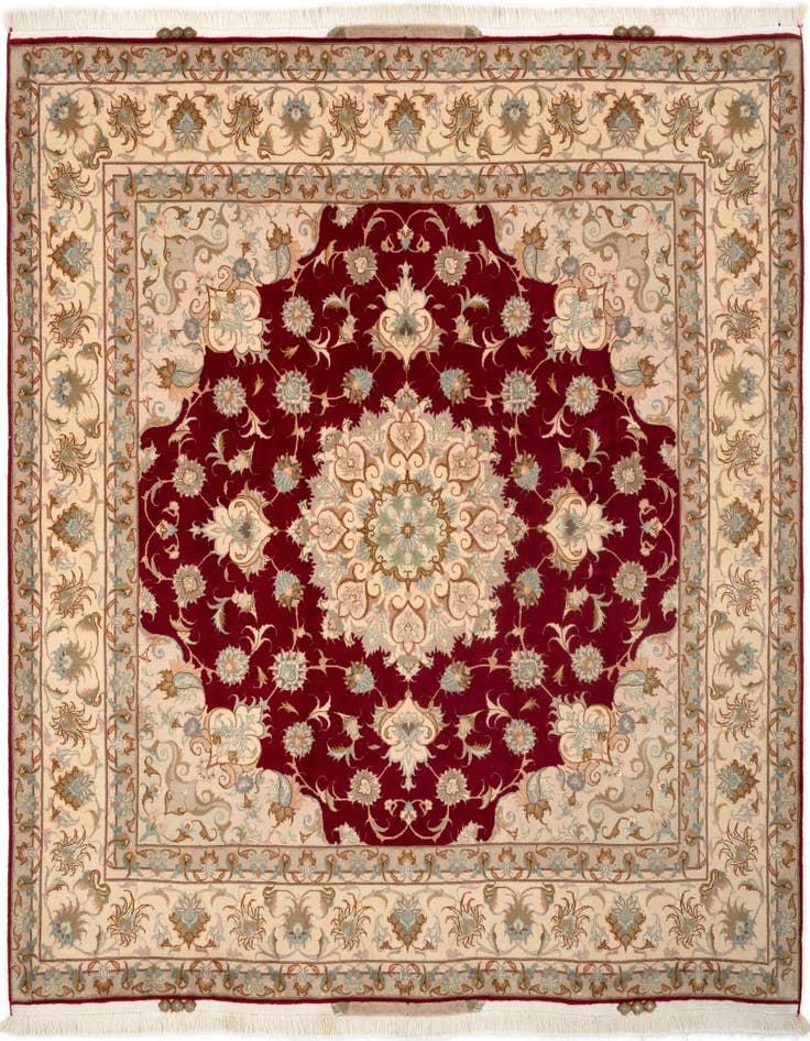 Detail image of 6' 8 x 6' 11 Tabriz Square Rug