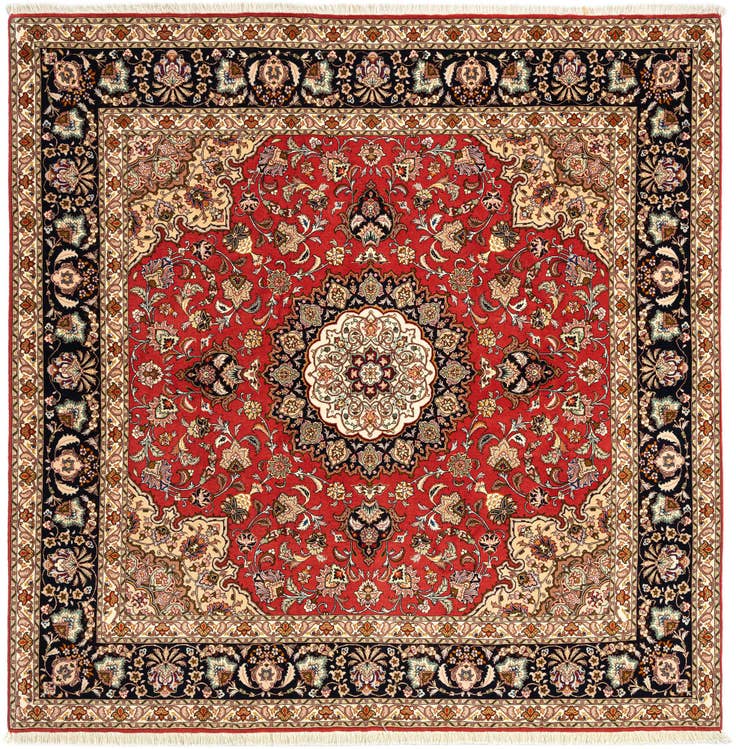 Detailansicht von 200cm x 205cm Tabriz Quadrat Teppich