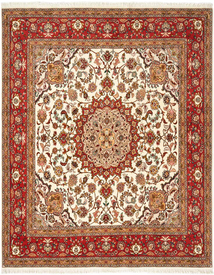 Detail image of 6' 9 x 6' 9 Tabriz Square Rug