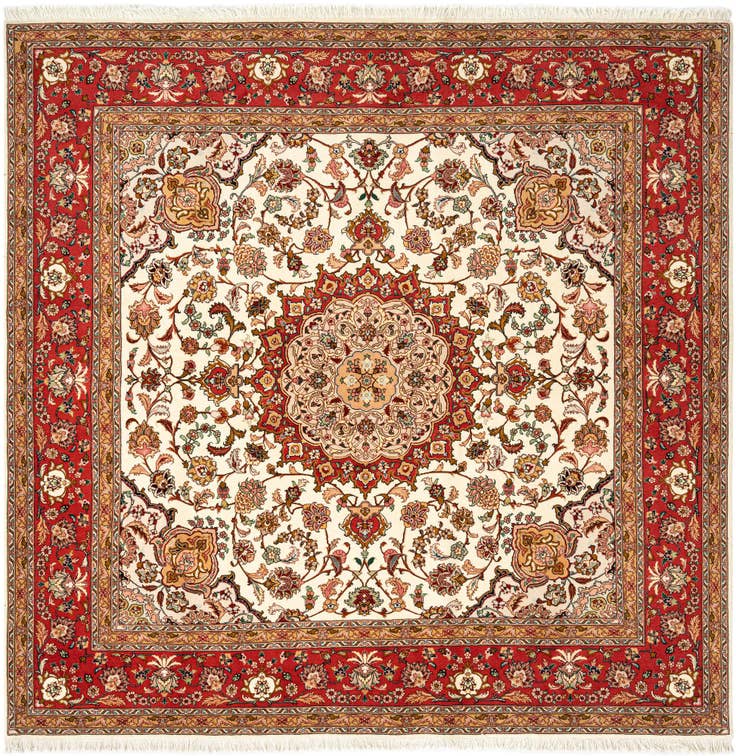 Detail image of 6' 9 x 6' 9 Tabriz Square Rug