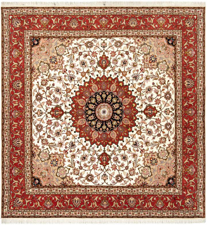 6' 9 x 7' Tabriz Square Rug