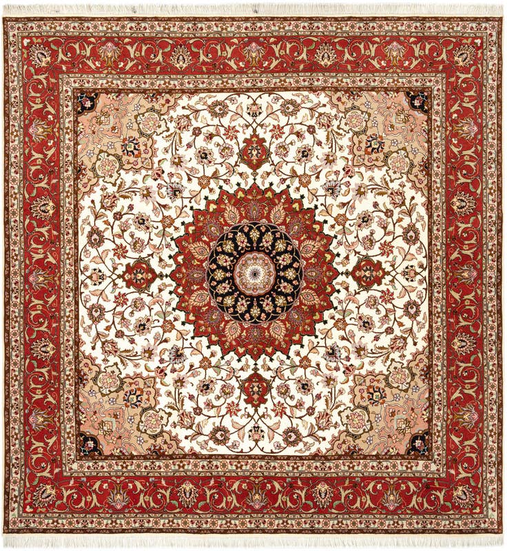 Detail image of 6' 9 x 7' Tabriz Square Rug