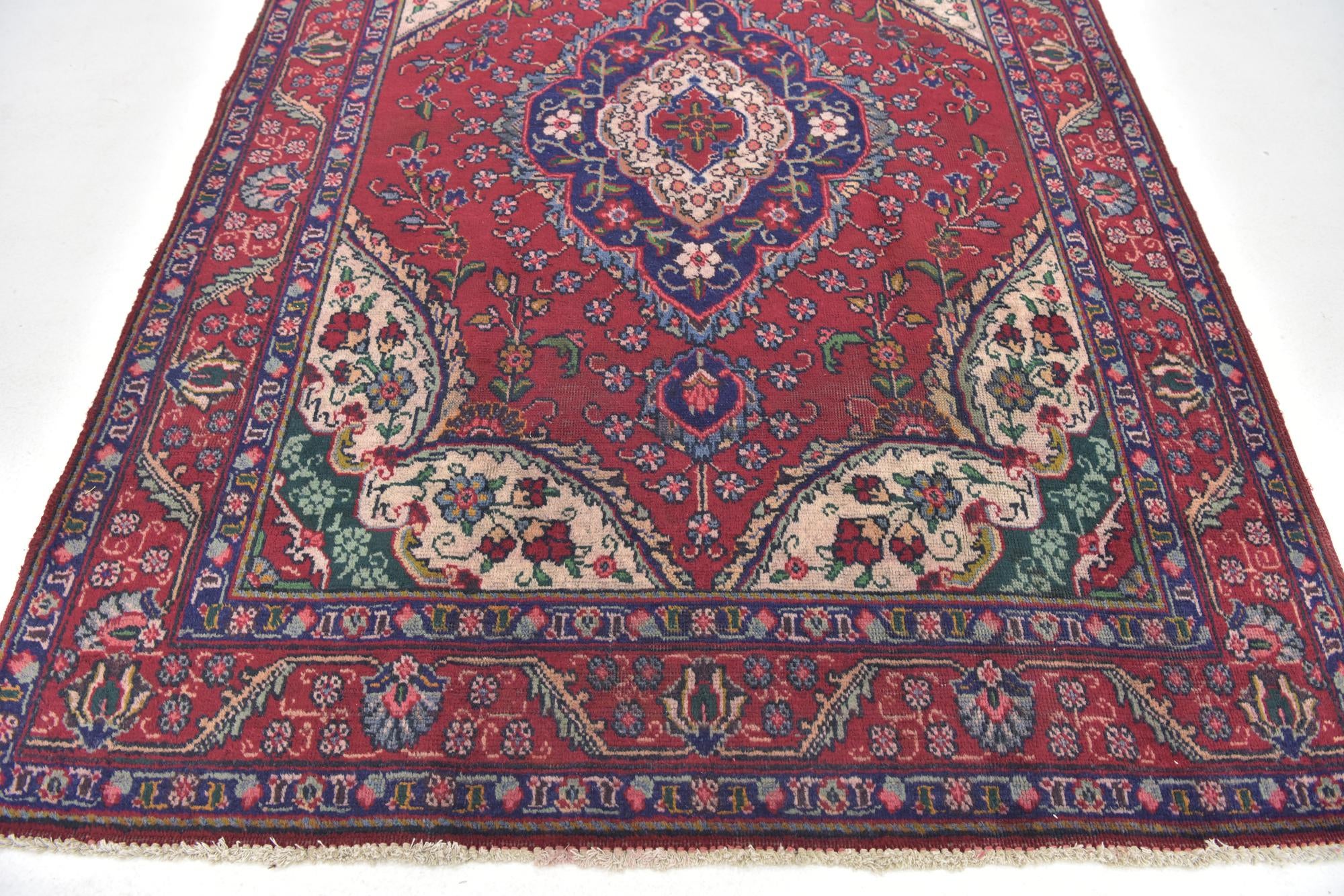 4' 7 x 5' Tabriz Wool Square Rug