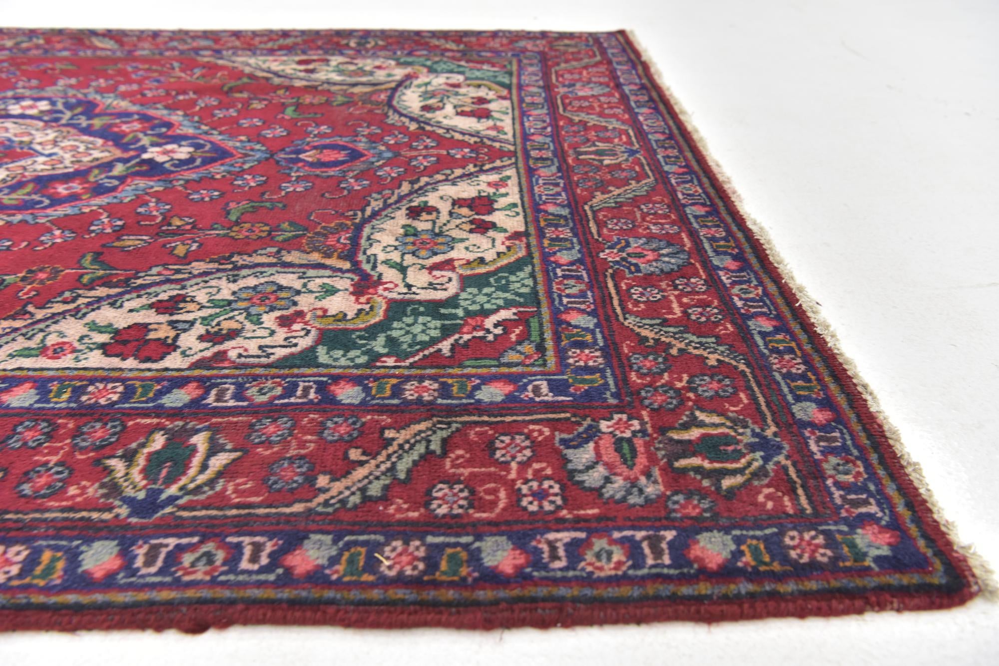 4' 7 x 5' Tabriz Wool Square Rug