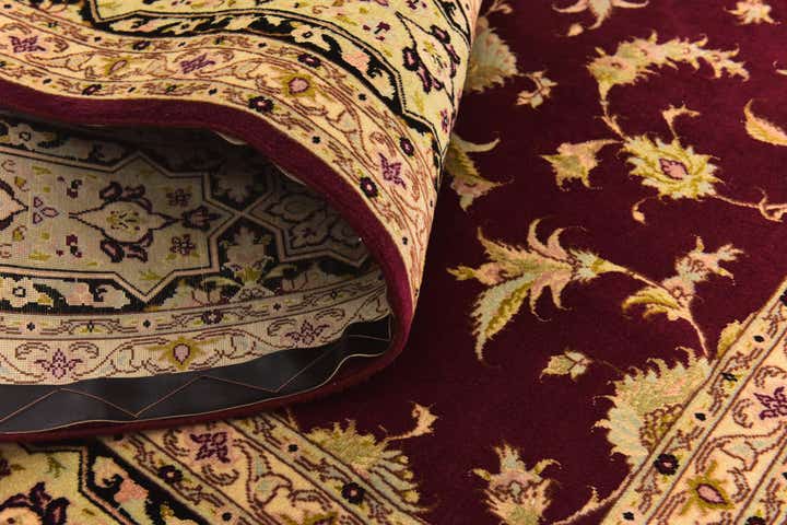 6' 8 x 6' 9 Hand Knotted Tabriz Persian Square Rug
