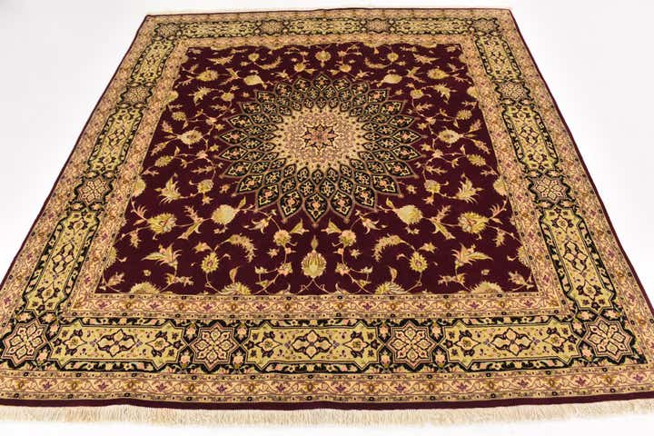 6' 8 x 6' 9 Hand Knotted Tabriz Persian Square Rug