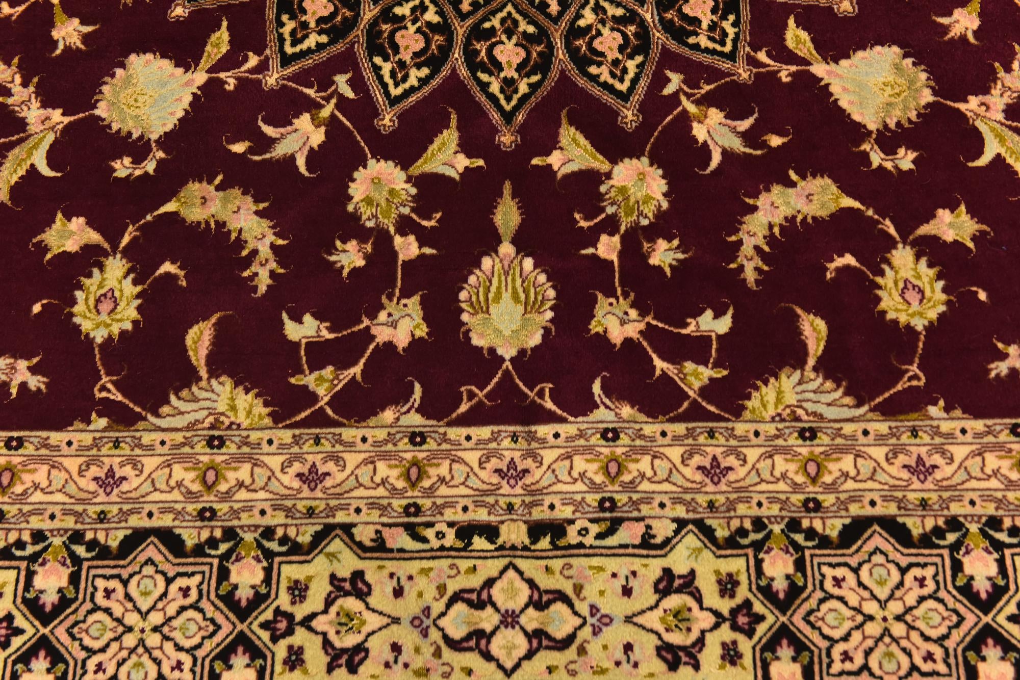 6' 8 x 6' 9 Hand Knotted Tabriz Persian Square Rug