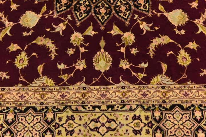 6' 8 x 6' 9 Hand Knotted Tabriz Persian Square Rug