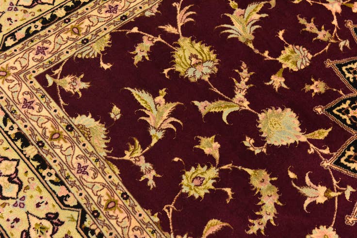 Detail image of 6' 8 x 6' 9 Hand Knotted Tabriz Persian Square Rug