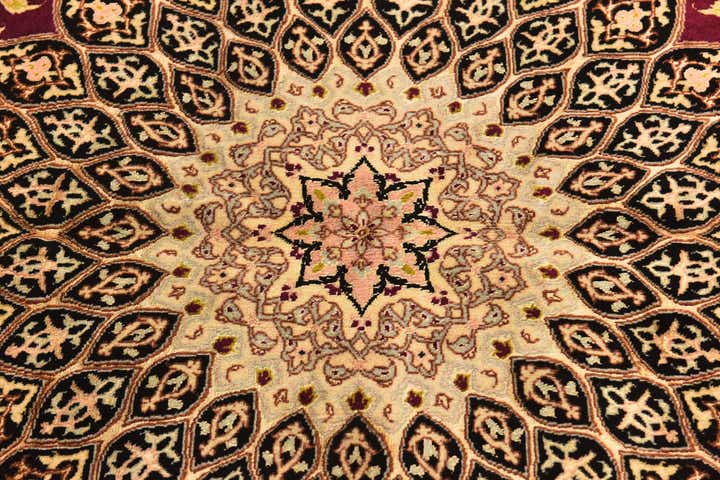 6' 8 x 6' 9 Hand Knotted Tabriz Persian Square Rug