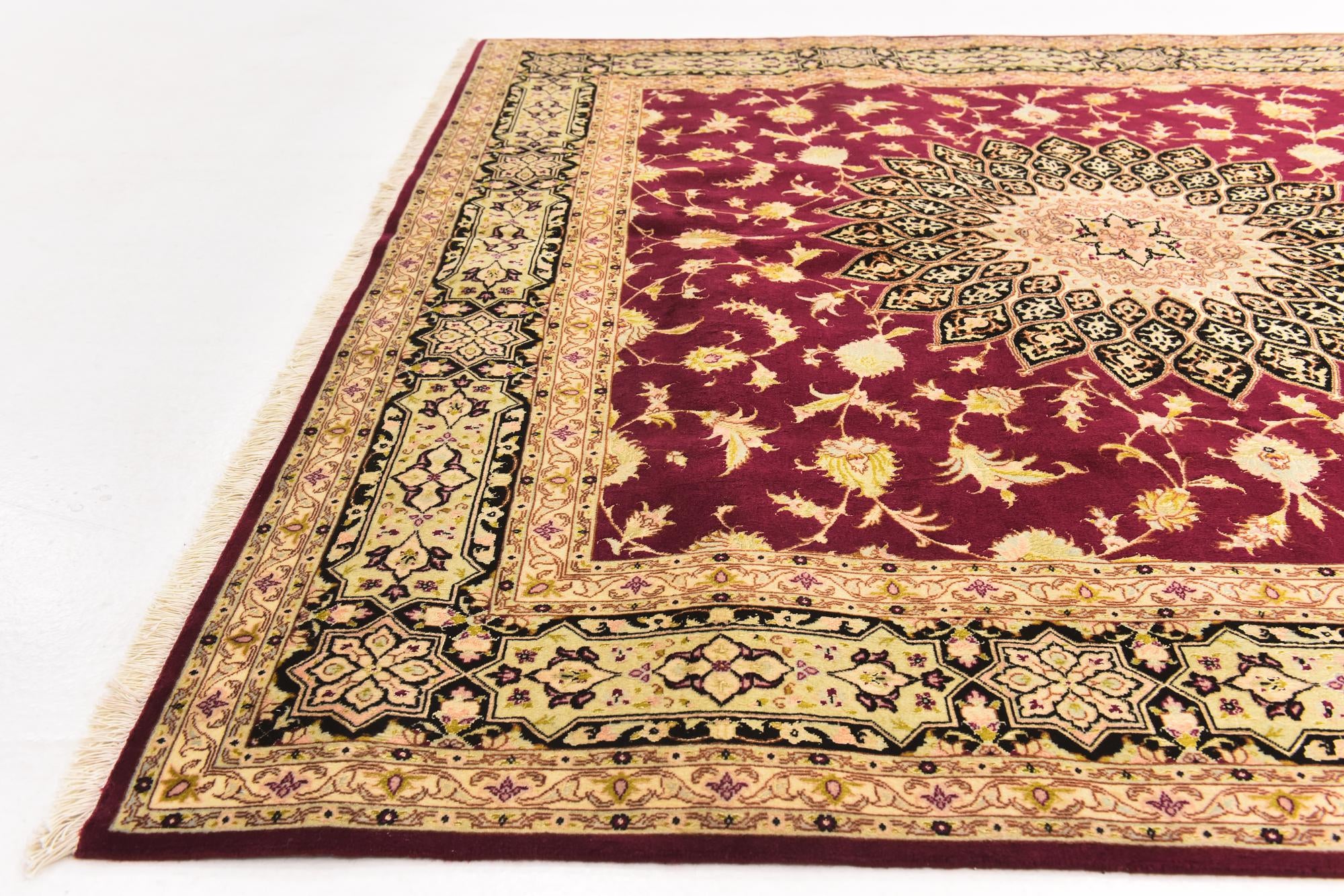 6' 8 x 6' 9 Hand Knotted Tabriz Persian Square Rug