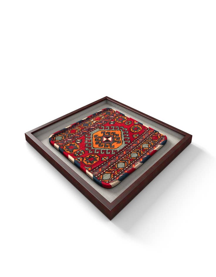 Detail image of 1' 6 x 1' 7 Textile Wall Art Square Rug