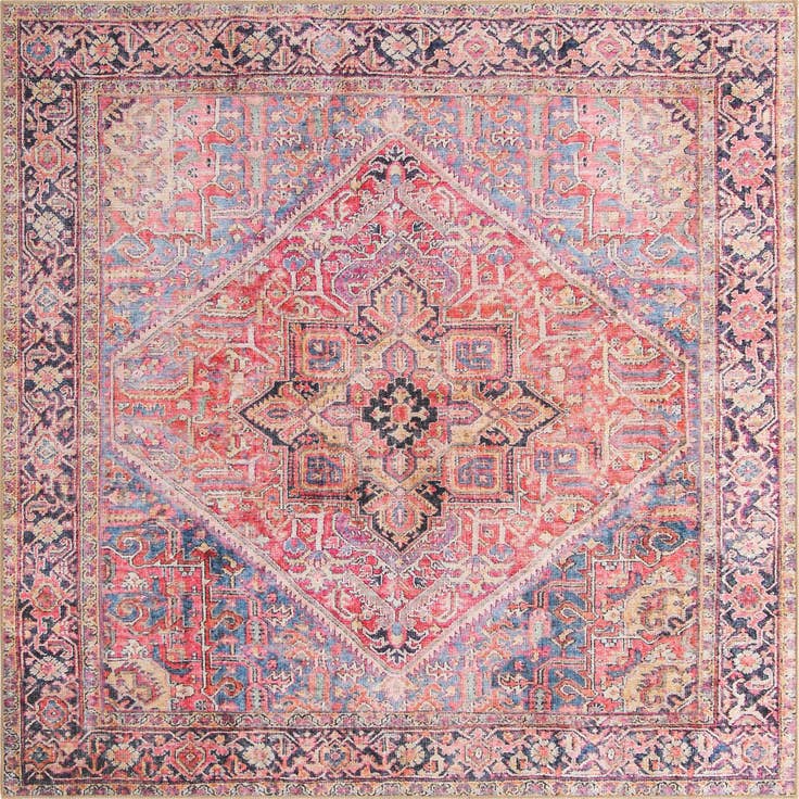 Detail image of 7' 6 x 7' 6 Washable Timeless Square Rug