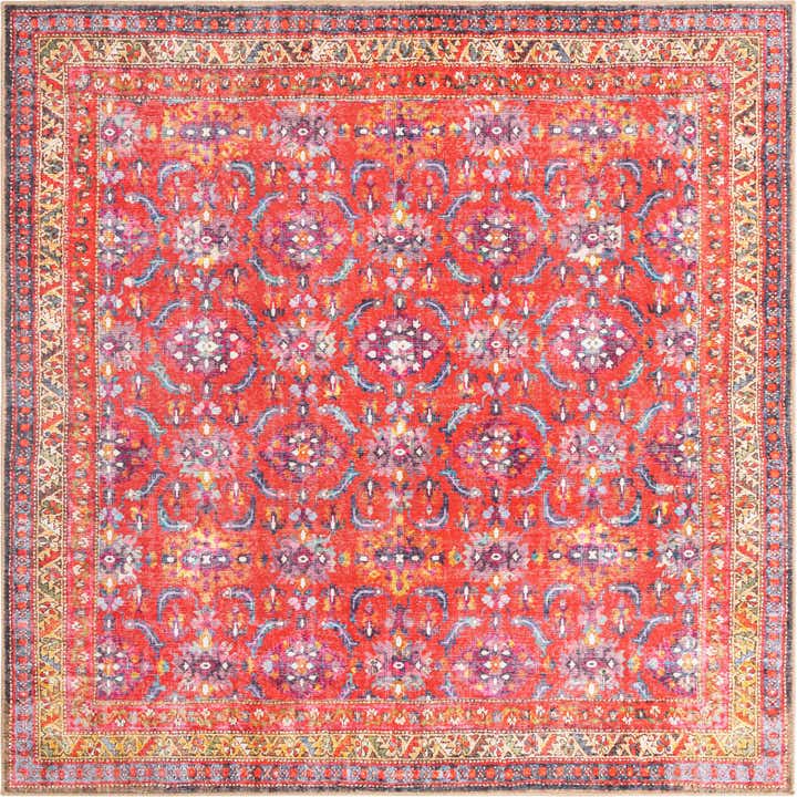 7' 6 x 7' 6 Washable Timeless Square Rug