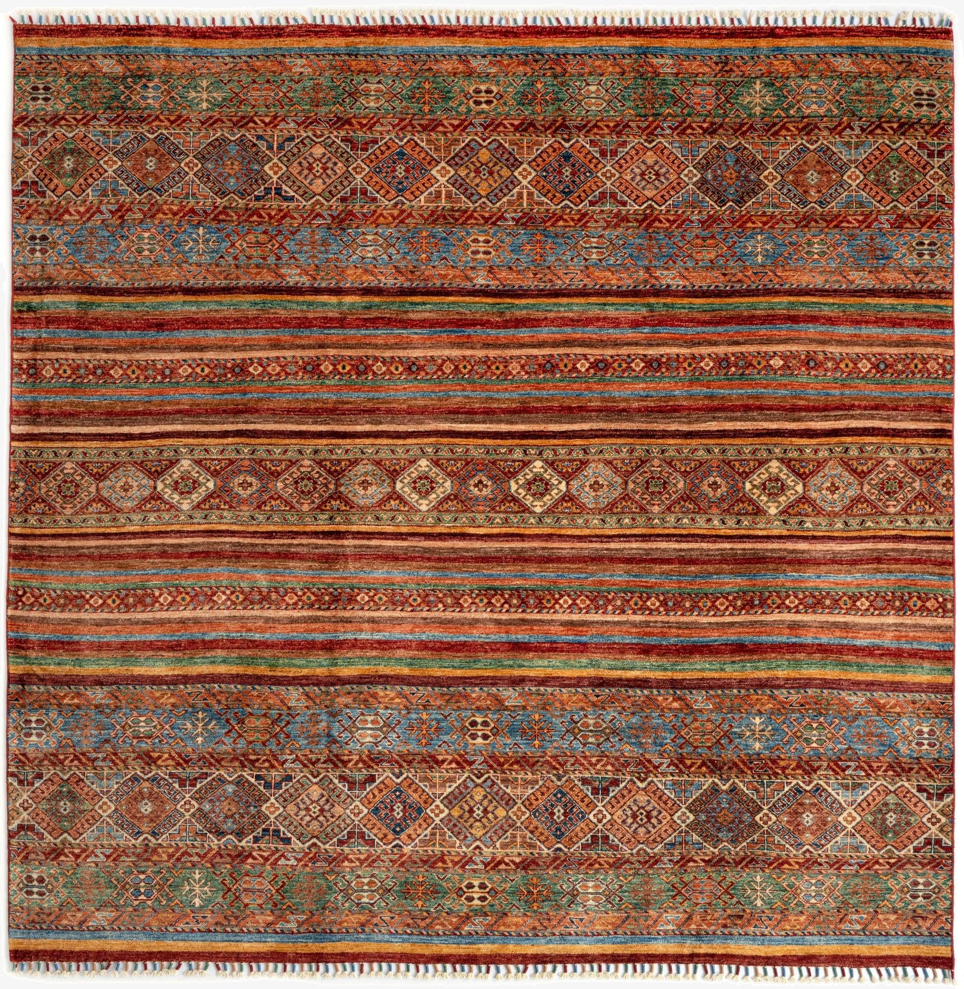 8' x 8' 1 Torkman Wool Square Rug