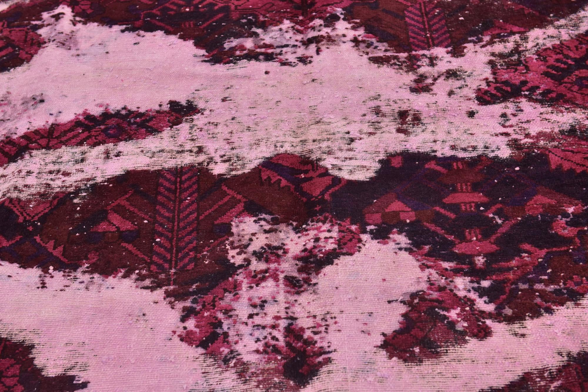 6' 5 x 6' 10 Hand Knotted Ultra Vintage Persian Wool Square Rug