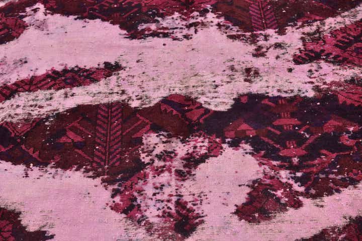 6' 5 x 6' 10 Hand Knotted Ultra Vintage Persian Wool Square Rug