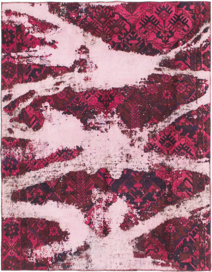 Detail image of 6' 5 x 6' 10 Hand Knotted Ultra Vintage Persian Wool Square Rug