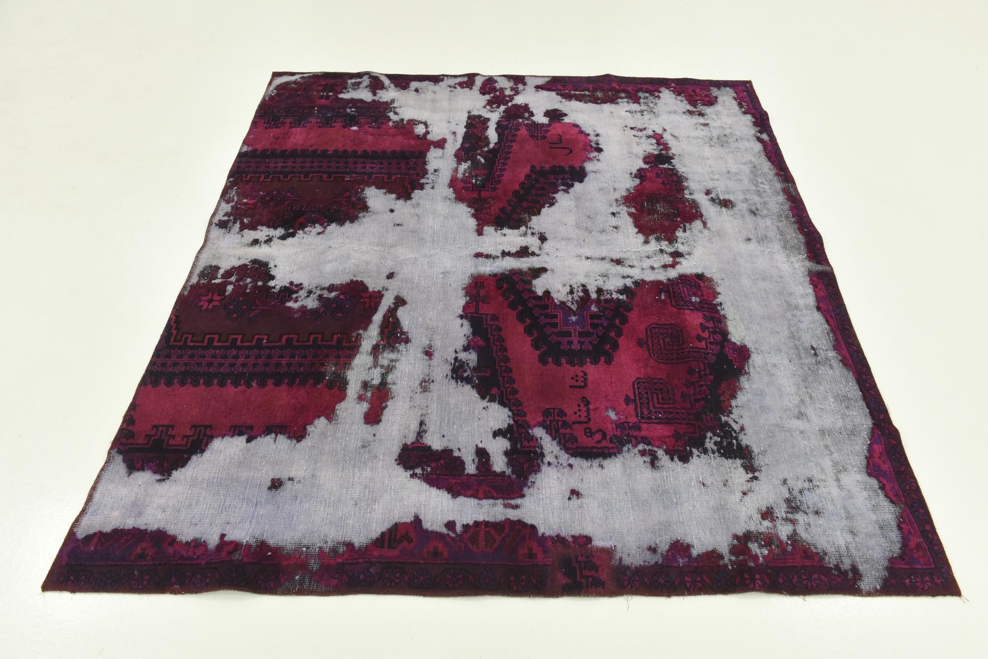6' x 6' 7 Hand Knotted Ultra Vintage Persian Wool Square Rug