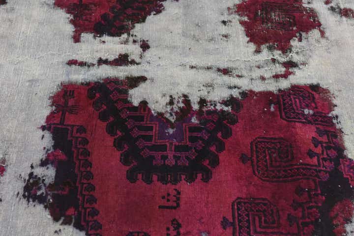 6' x 6' 7 Hand Knotted Ultra Vintage Persian Wool Square Rug