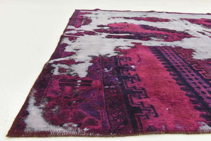 6' x 6' 7 Hand Knotted Ultra Vintage Persian Wool Square Rug