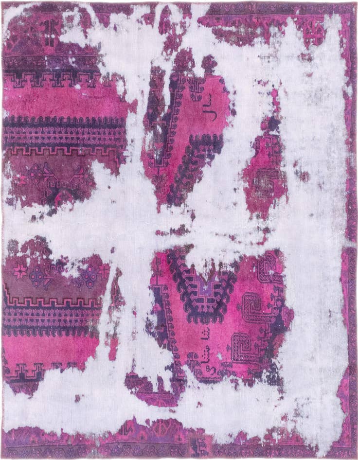 Detail image of 6' x 6' 7 Hand Knotted Ultra Vintage Persian Wool Square Rug