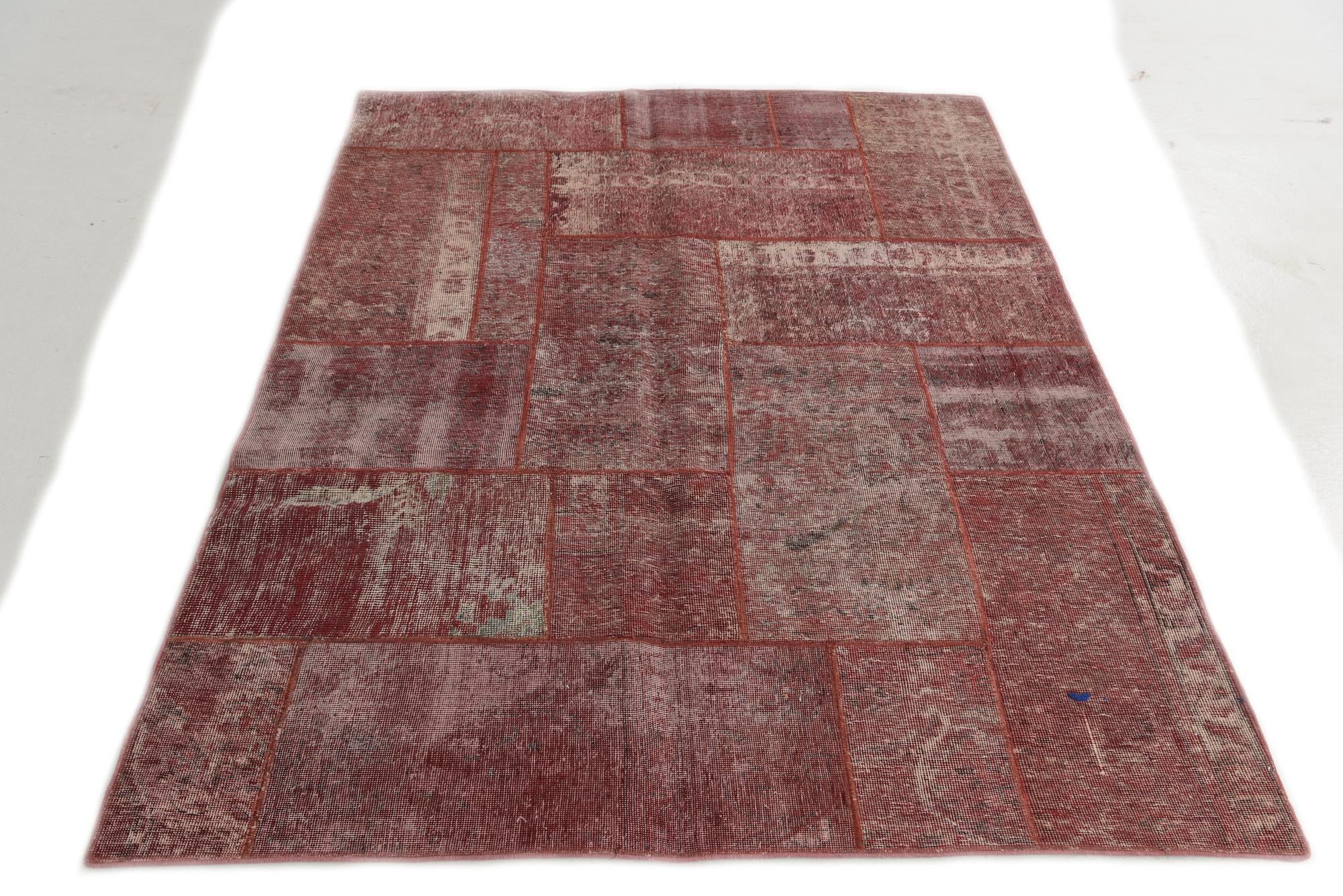5' x 6' 8 Hand Knotted Ultra Vintage Persian Wool Square Rug