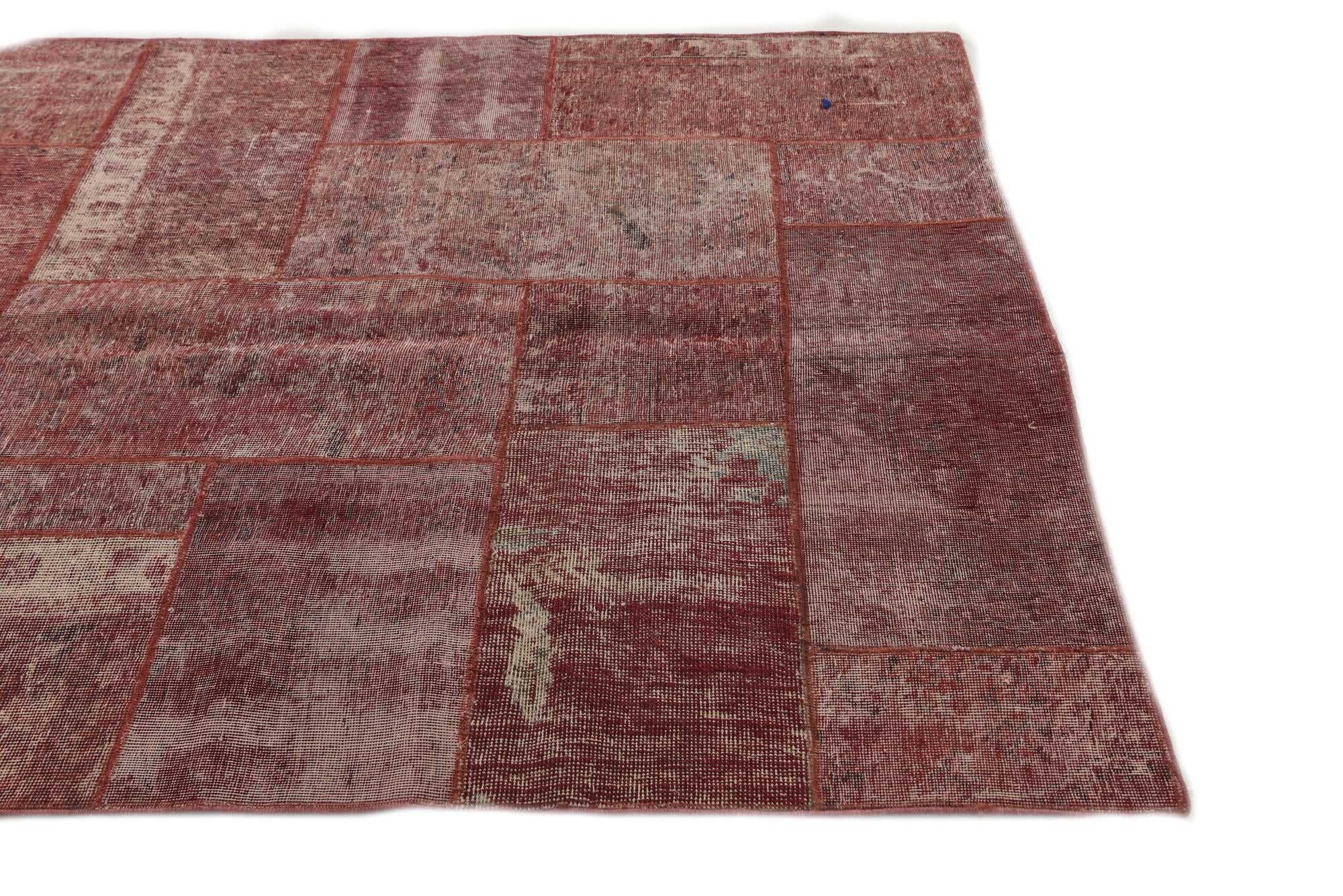 5' x 6' 8 Hand Knotted Ultra Vintage Persian Wool Square Rug