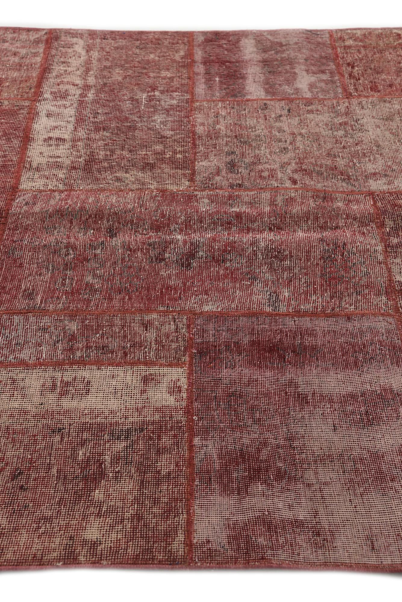5' x 6' 8 Hand Knotted Ultra Vintage Persian Wool Square Rug