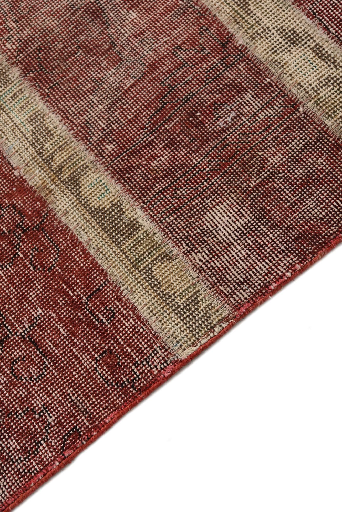 6' 5 x 6' 10 Hand Knotted Ultra Vintage Persian Wool Square Rug