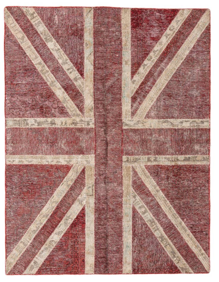 Detail image of 6' 5 x 6' 10 Hand Knotted Ultra Vintage Persian Wool Square Rug