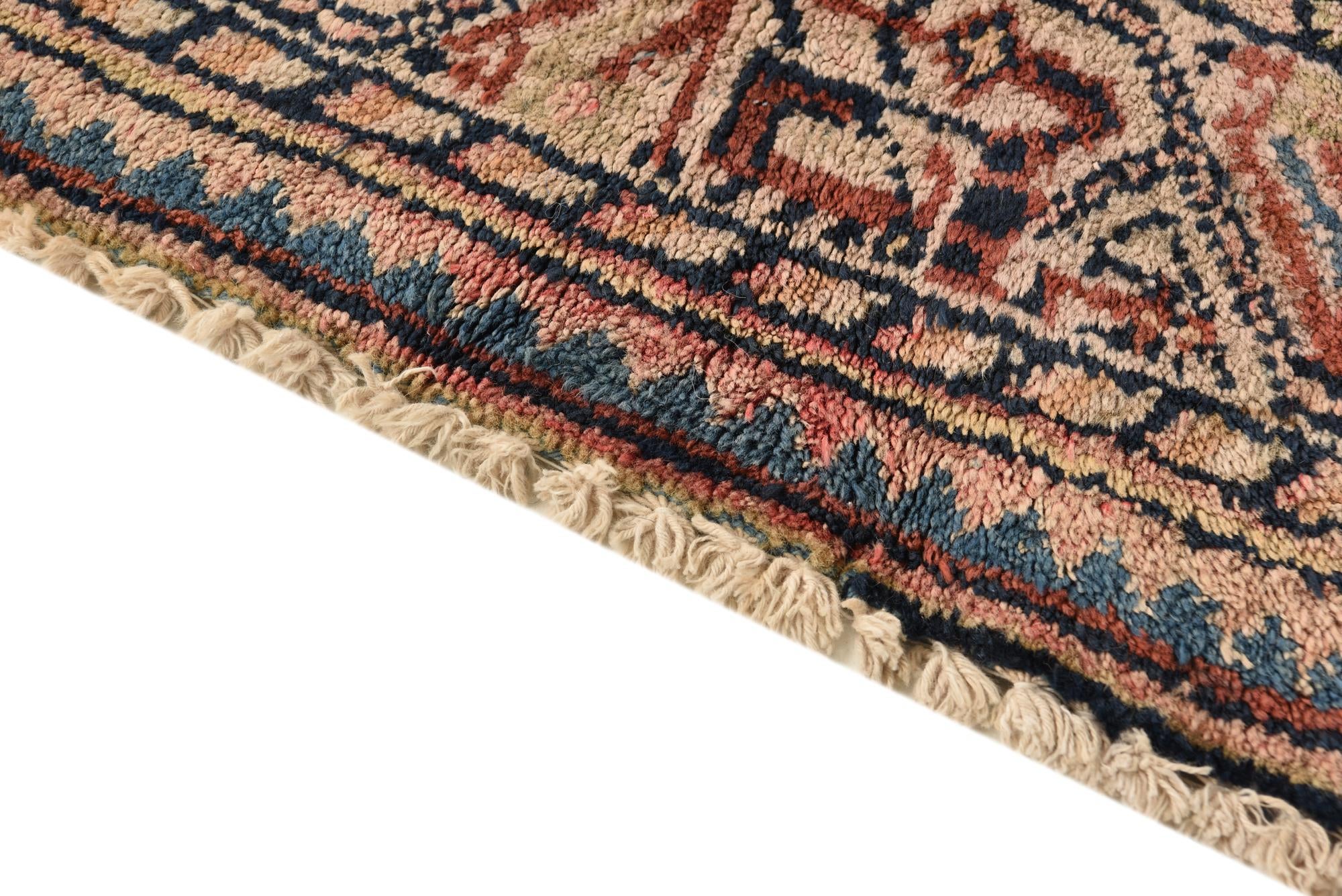 4' 3 x 4' 6 Hand Knotted Ultra Vintage Persian Wool Square Rug