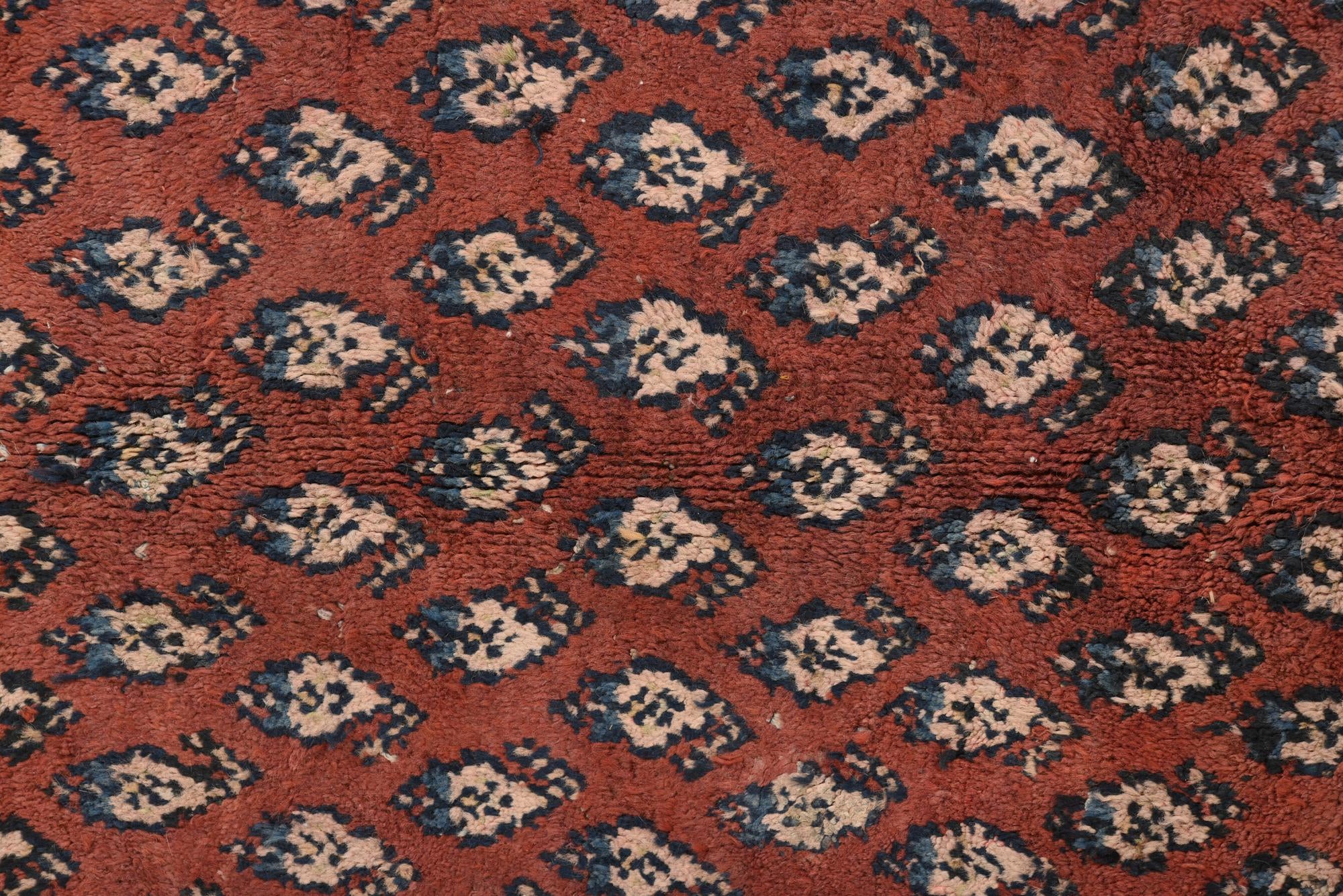 4' 3 x 4' 6 Hand Knotted Ultra Vintage Persian Wool Square Rug