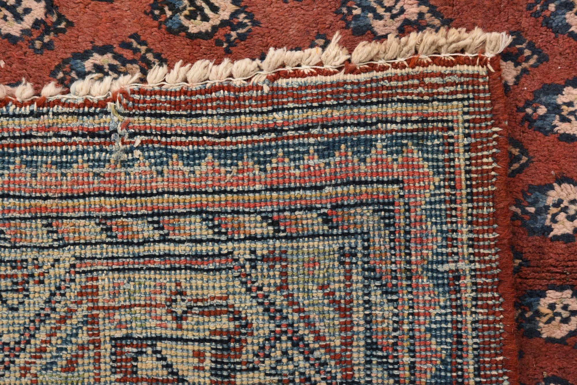 4' 3 x 4' 6 Hand Knotted Ultra Vintage Persian Wool Square Rug