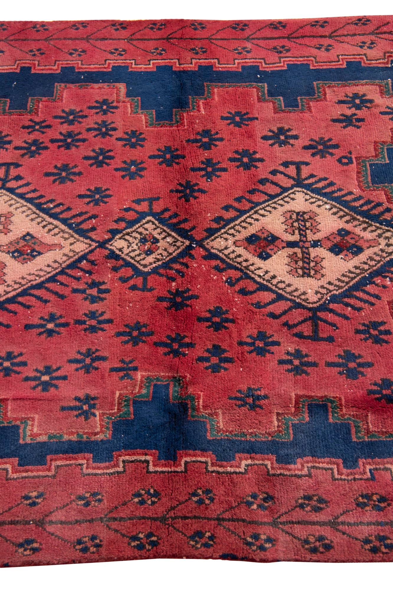 4' 1 x 4' 1 Hand Knotted Ultra Vintage Persian Wool Square Rug