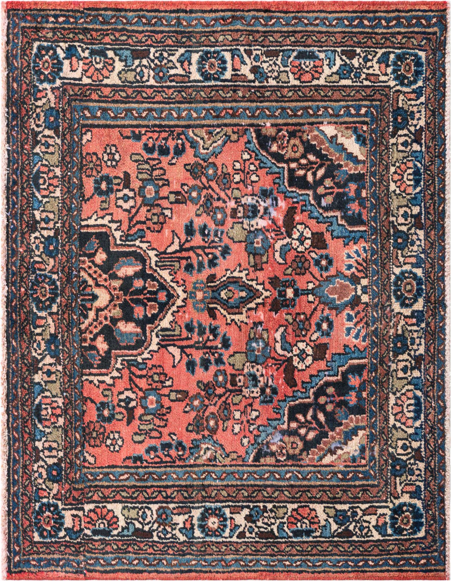 Primary image 4' x 4' 4  Hand Knotted Ultra Vintage Persian Wool Square Rug