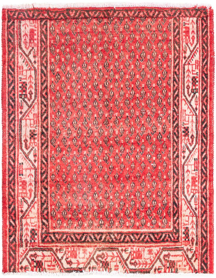 Detail image of 3' 5 x 3' 7 Hand Knotted Ultra Vintage Persian Wool Square Rug
