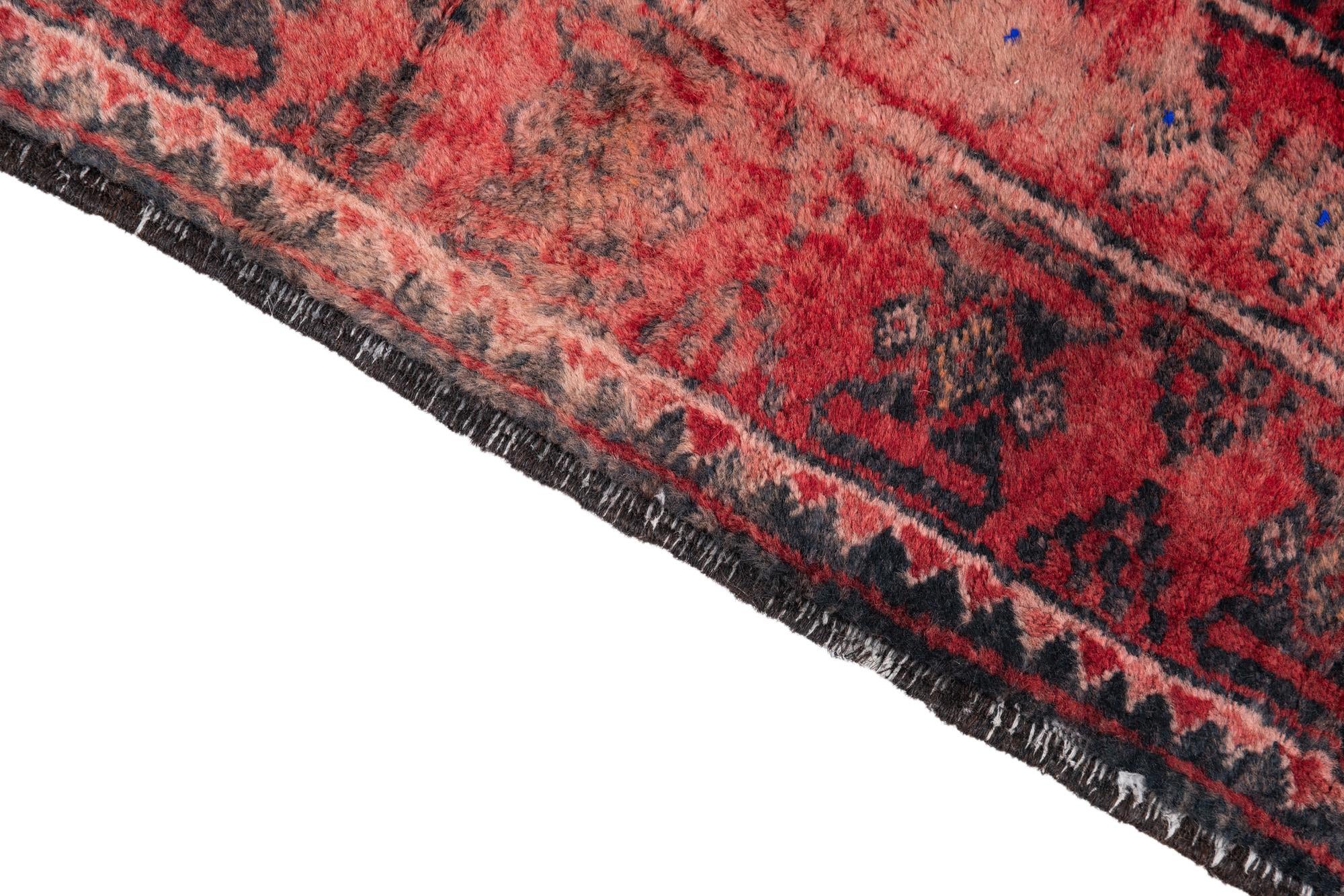 3' 7 x 4' 3 Hand Knotted Ultra Vintage Persian Wool Square Rug