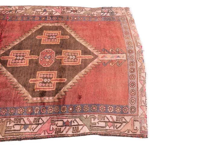 3' 5 x 3' 8 Hand Knotted Ultra Vintage Persian Wool Square Rug