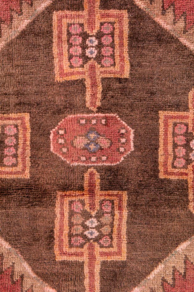 Detail image of 3' 5 x 3' 8 Hand Knotted Ultra Vintage Persian Wool Square Rug