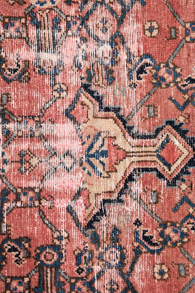5' x 5' 6 Hand Knotted Ultra Vintage Persian Wool Square Rug
