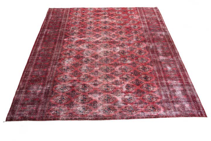 10' x 10' 6 Hand Knotted Ultra Vintage Persian Wool Square Rug