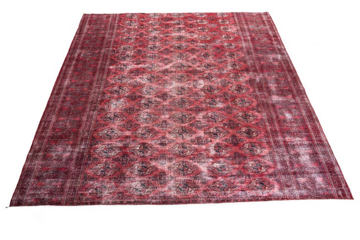 Detail image of 10' x 10' 6 Hand Knotted Ultra Vintage Persian Wool Square Rug